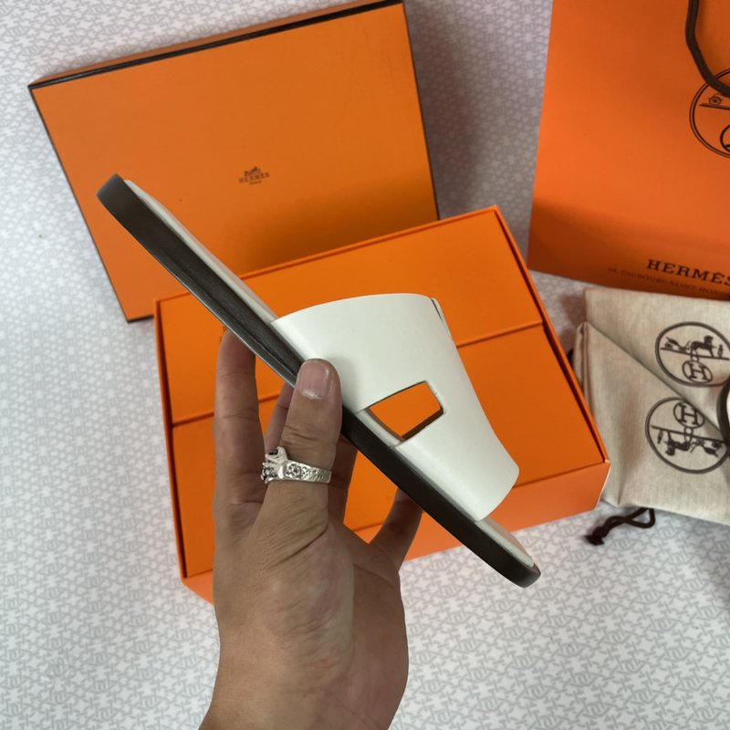 에르메스 H 로고 소가죽真皮 바닥 슬리퍼 001-226298