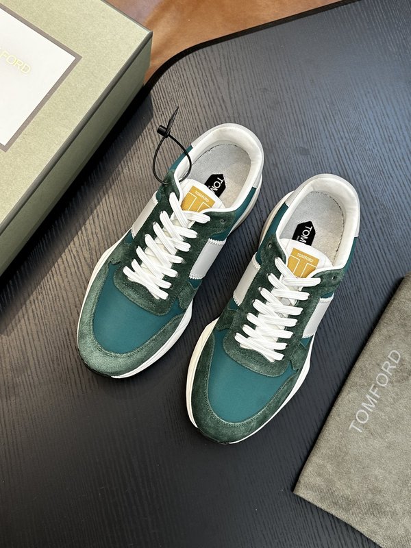 TOM FORD Cambridge 가죽 로우탑 스니커즈 001-226353