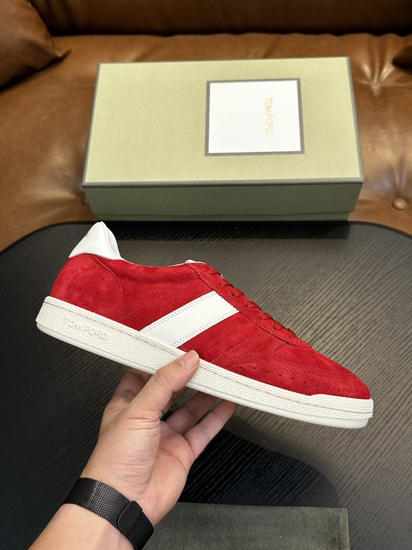 TOM FORD Cambridge 가죽 로우톱 스니커즈 001-226428