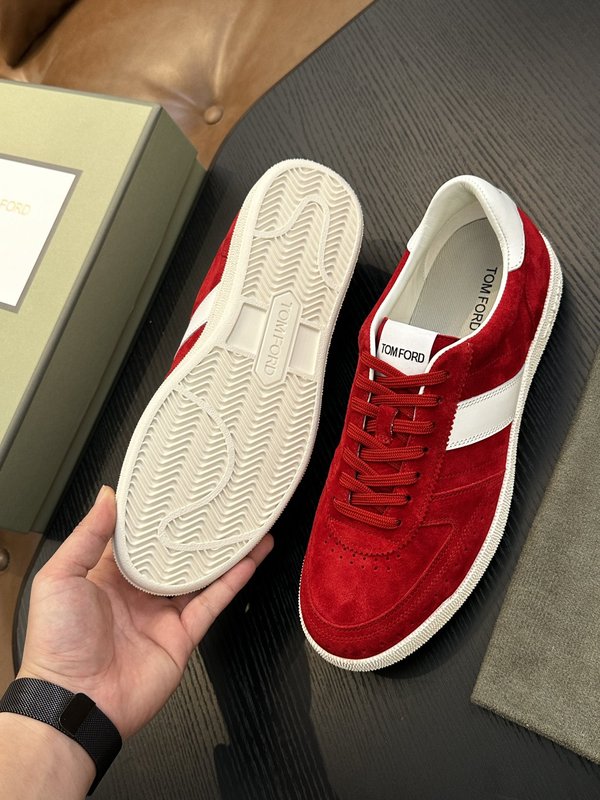 TOM FORD Cambridge 가죽 로우톱 스니커즈 001-226428