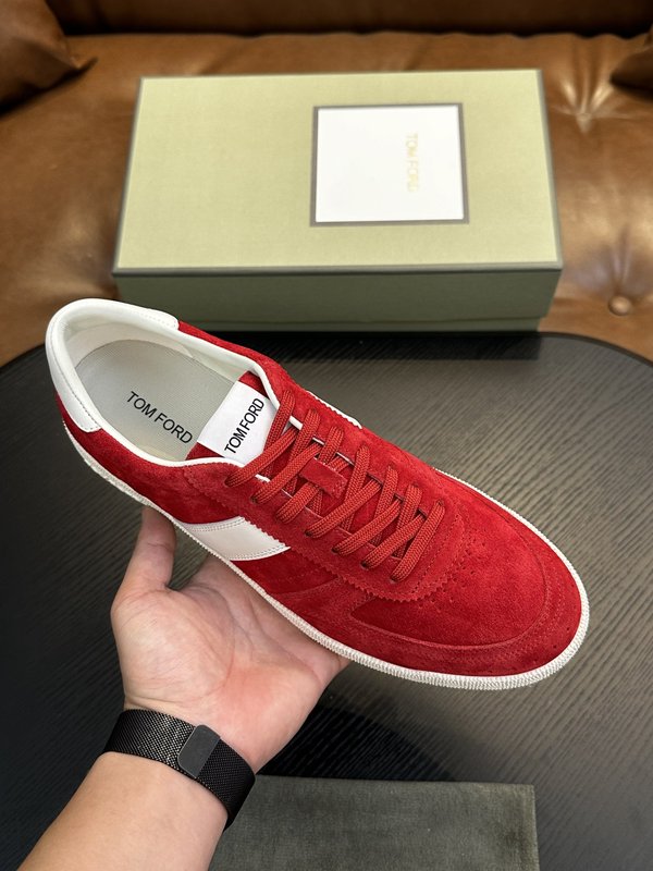 TOM FORD Cambridge 가죽 로우톱 스니커즈 001-226428