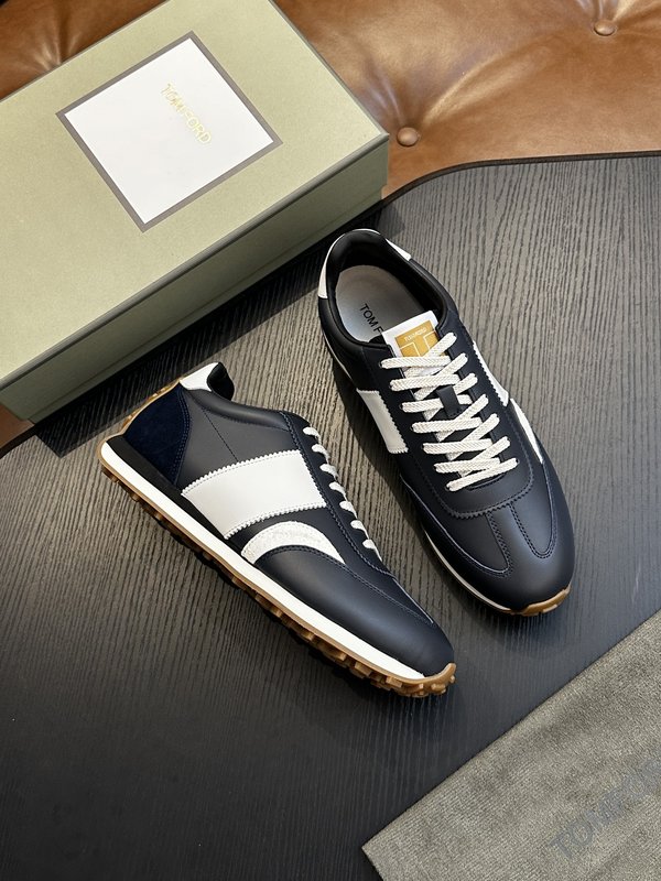 TOM FORD 소가죽 로우탑 스니커즈 001-226432