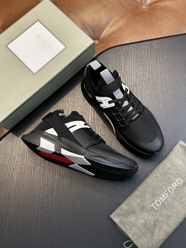 TOM FORD 가죽 로우탑 스니커즈 001-226447