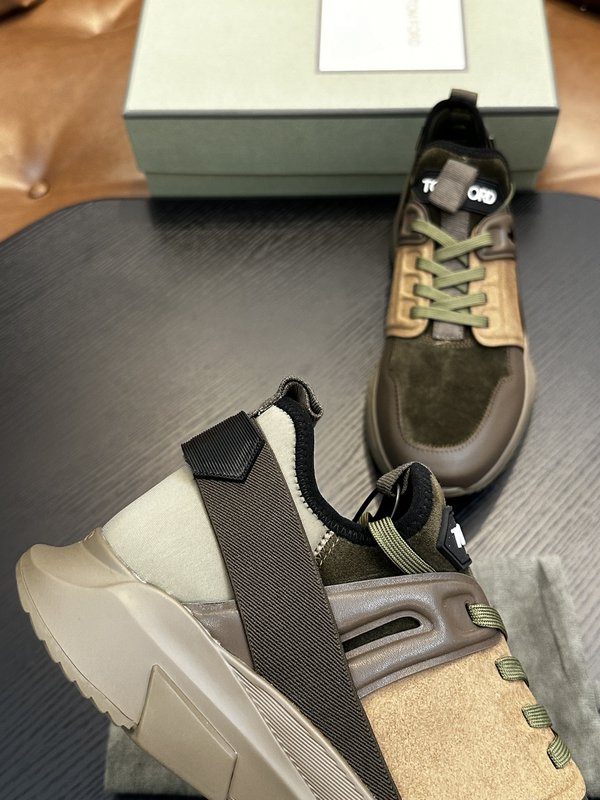 TOM FORD 가죽 로우탑 스니커즈 001-226474