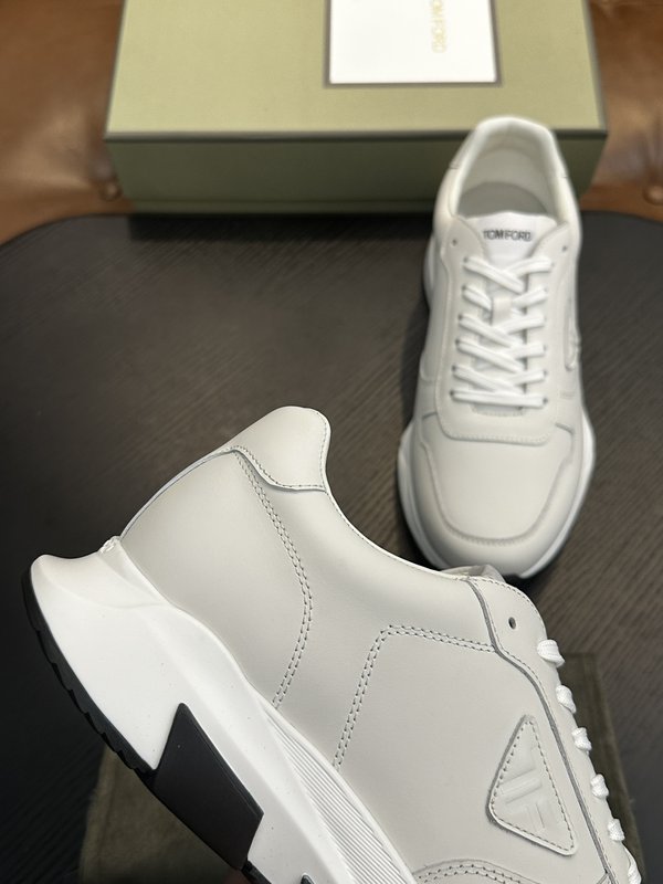 TOM FORD Cambridge 가죽 로우톱 스니커즈 001-226535