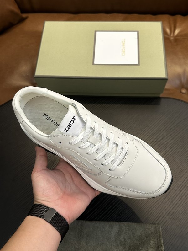 TOM FORD Cambridge 가죽 로우톱 스니커즈 001-226535