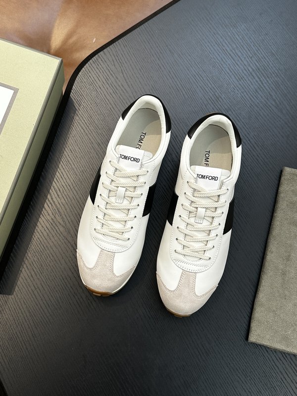 TOM FORD 캠브리지 소가죽 로우탑 스니커즈 001-226546