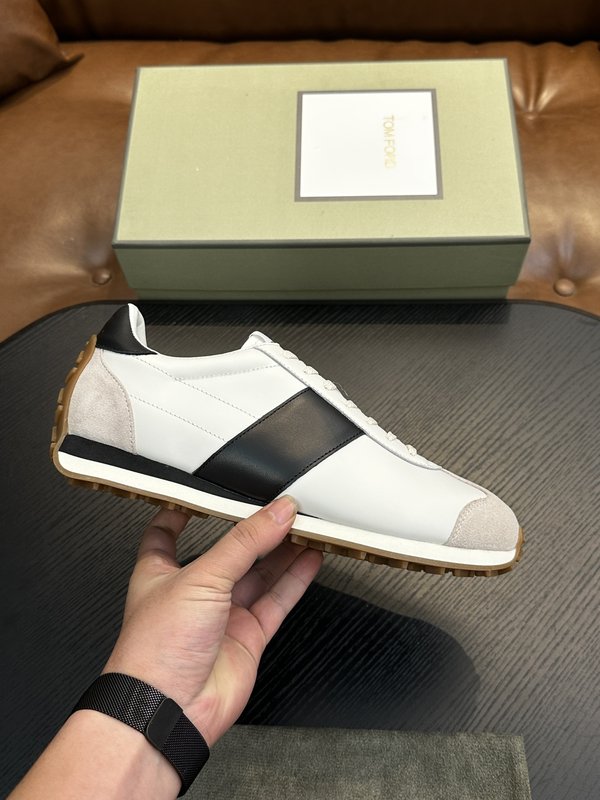 TOM FORD 캠브리지 소가죽 로우탑 스니커즈 001-226546