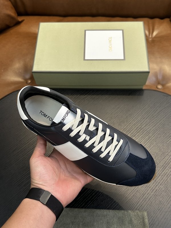 TOM FORD Cambridge 가죽 로우탑 스니커즈 001-226547