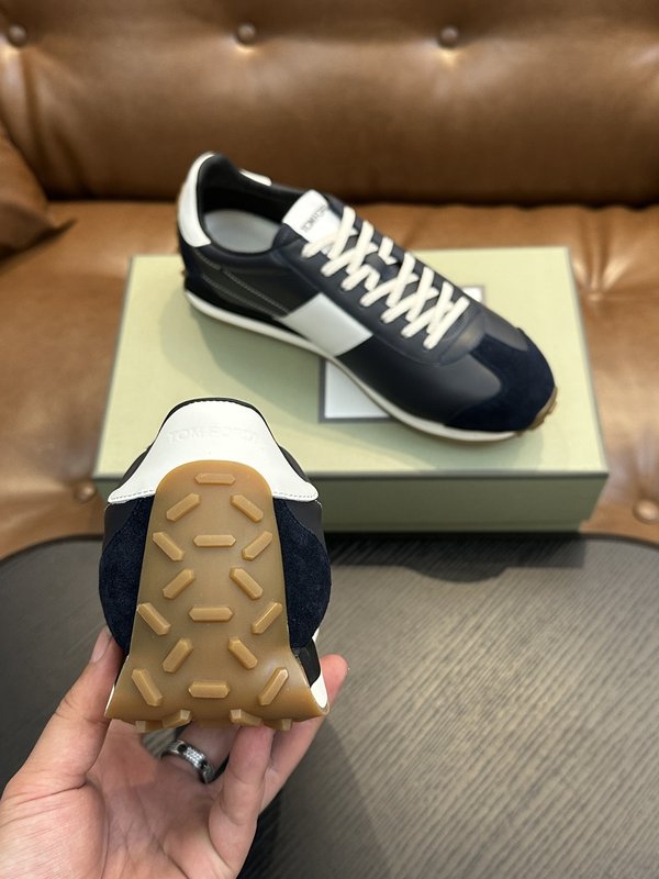 TOM FORD Cambridge 가죽 로우탑 스니커즈 001-226547