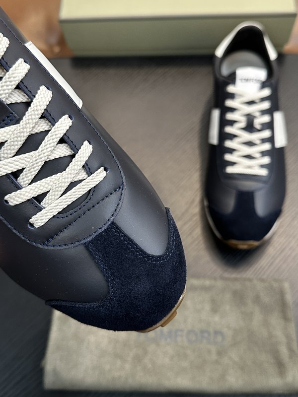 TOM FORD Cambridge 가죽 로우탑 스니커즈 001-226547