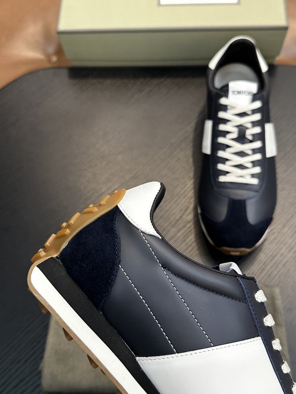 TOM FORD Cambridge 가죽 로우탑 스니커즈 001-226547
