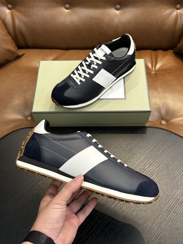 TOM FORD Cambridge 가죽 로우탑 스니커즈 001-226547