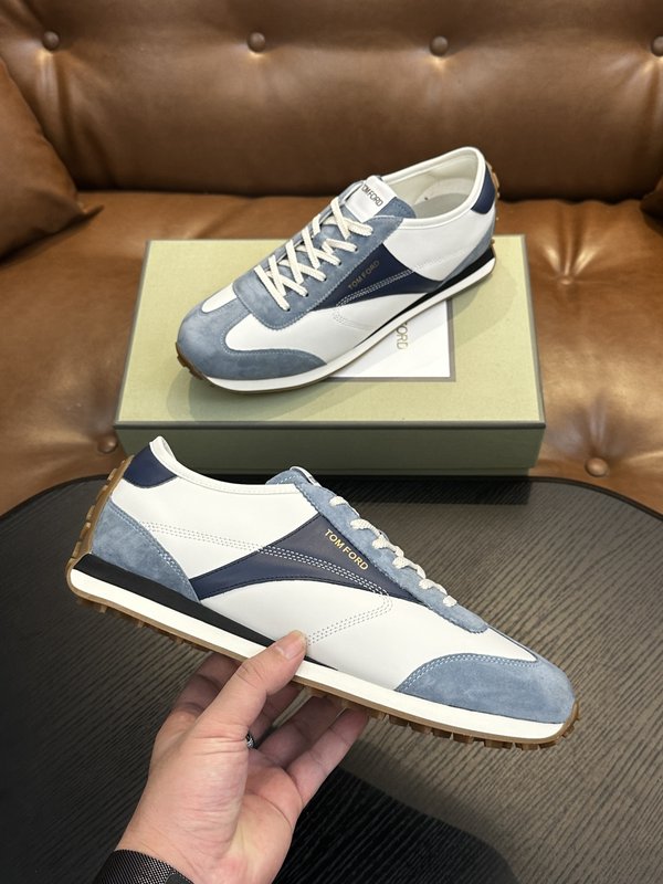 TOM FORD Cambridge 가죽 로우탑 스니커즈 001-226551
