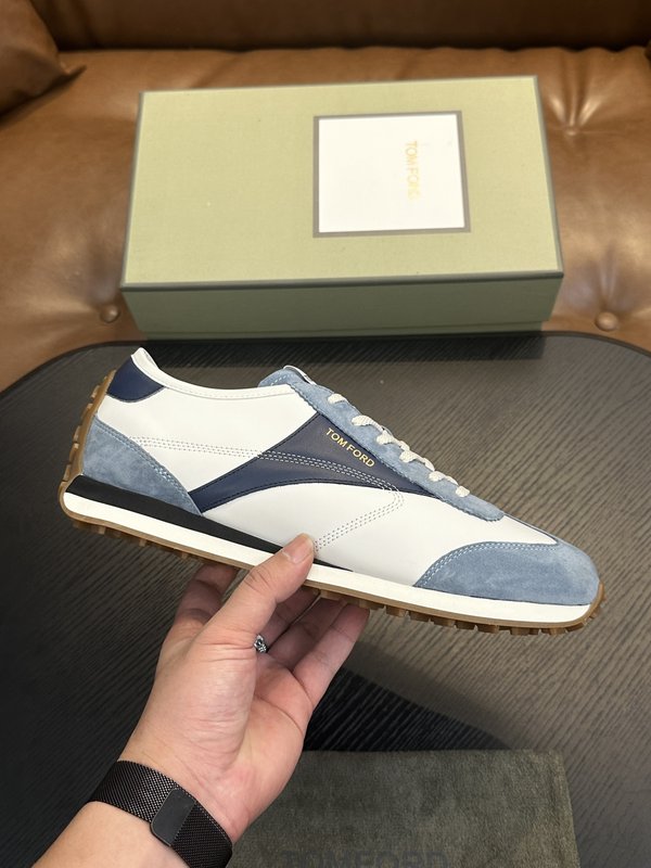 TOM FORD Cambridge 가죽 로우탑 스니커즈 001-226551