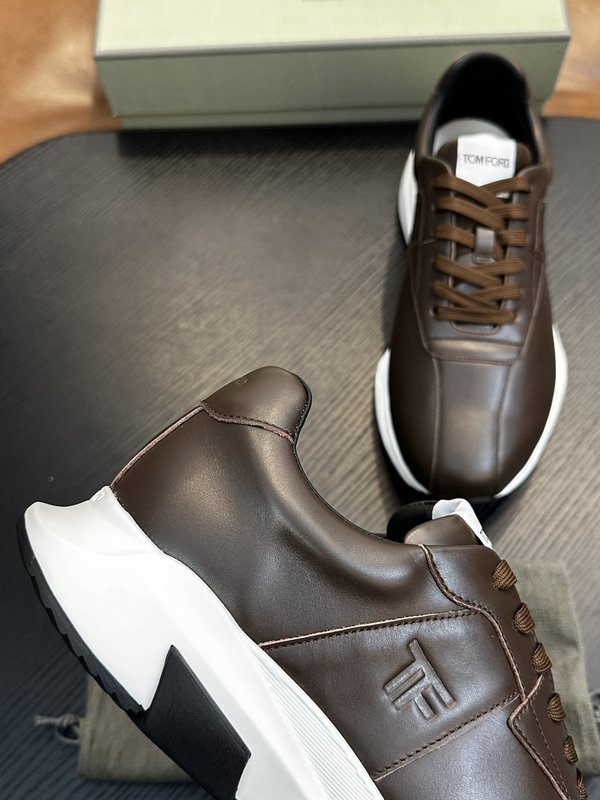 TOM FORD Cambridge 가죽 로우탑 스니커즈 001-226571