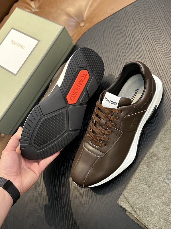 TOM FORD Cambridge 가죽 로우탑 스니커즈 001-226571