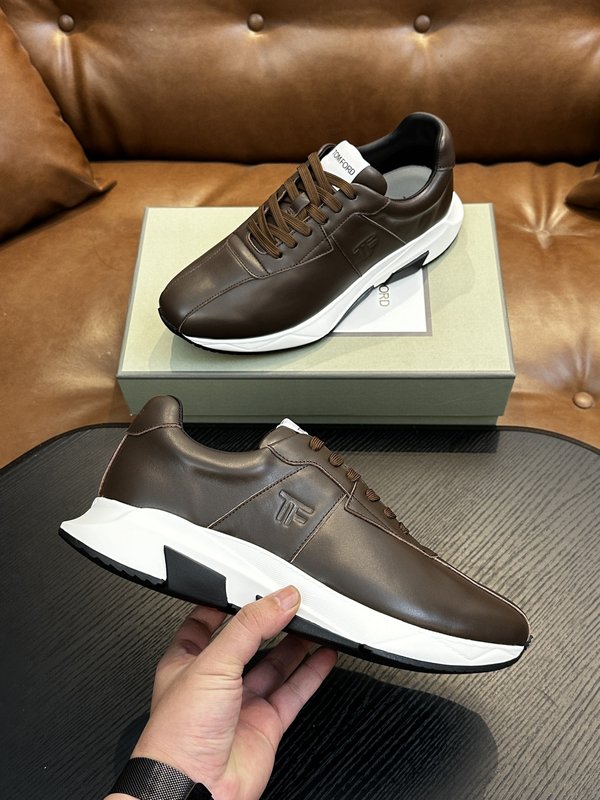 TOM FORD Cambridge 가죽 로우탑 스니커즈 001-226571