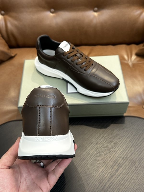 TOM FORD Cambridge 가죽 로우탑 스니커즈 001-226571