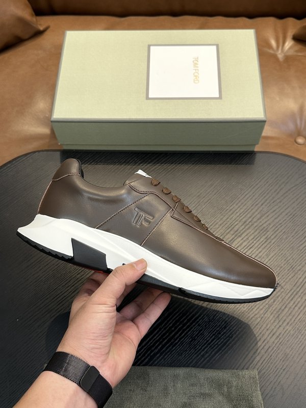 TOM FORD Cambridge 가죽 로우탑 스니커즈 001-226571