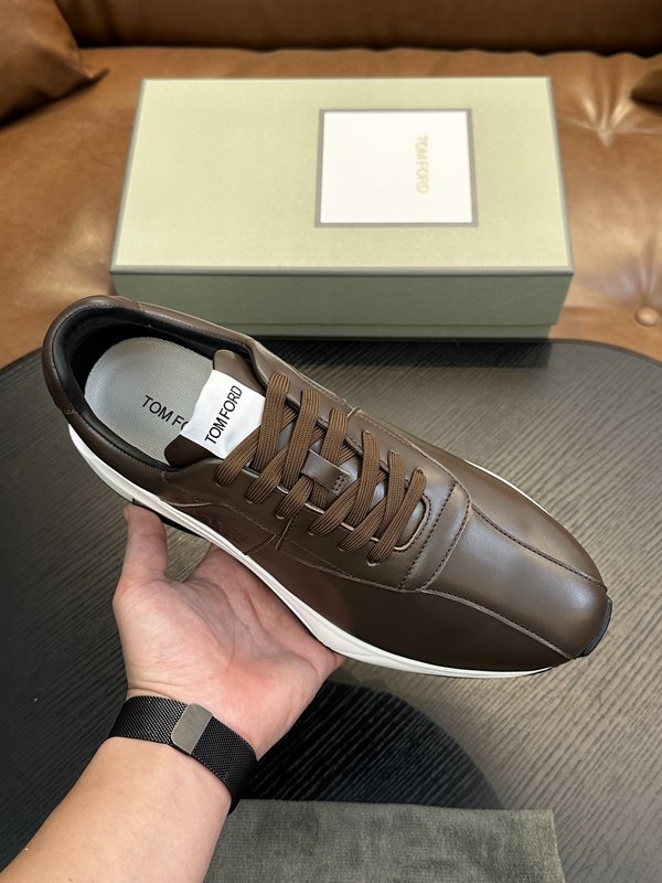 TOM FORD Cambridge 가죽 로우탑 스니커즈 001-226571