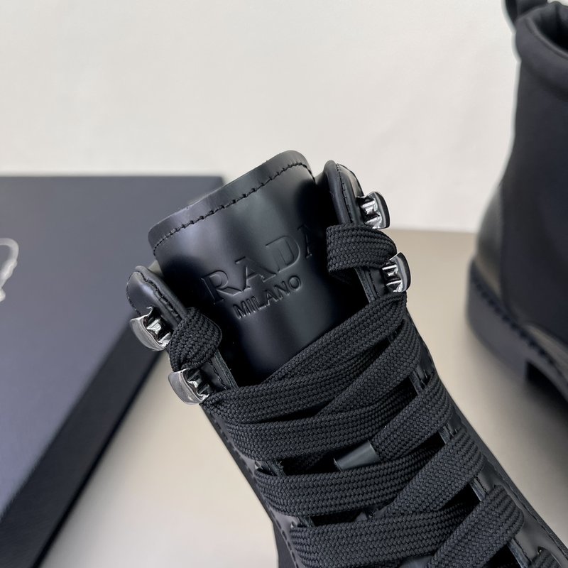 프라다 Prada Rois 가죽 나일론 부츠 001-226953