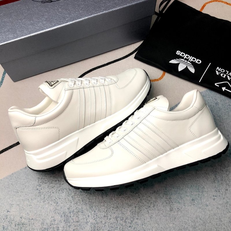 PRADA 프라다 화이트 가죽 신발 001-226968