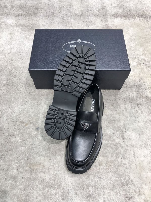 프라다 Prada 신규 소 가죽 신발 001-227109