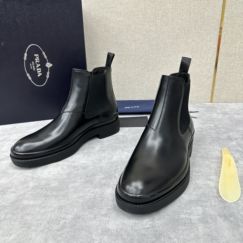 프라다 PRADA 남성 광택 체ลซี 부츠 001-227317
