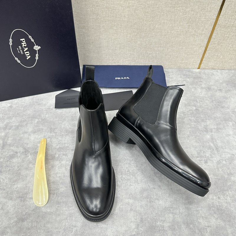 프라다 PRADA 남성 광택 체ลซี 부츠 001-227317