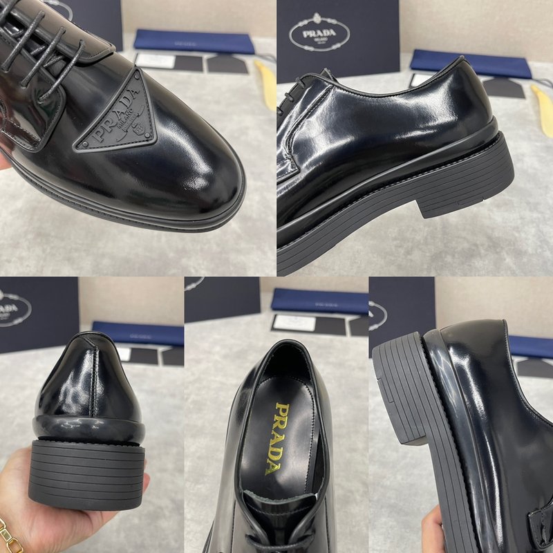 프라다 PRADA 삼각 두꺼운 바닥 로퍼 001-227322