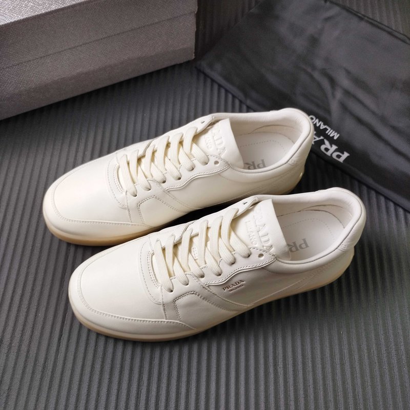 PRADA 신규 화이트 가죽 슈즈 001-227339
