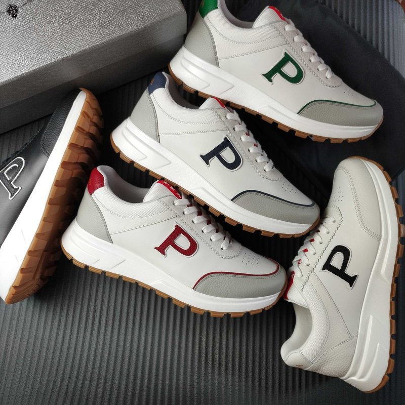 PRADA 블랙 가죽 신발 신규 39-45 001-227372