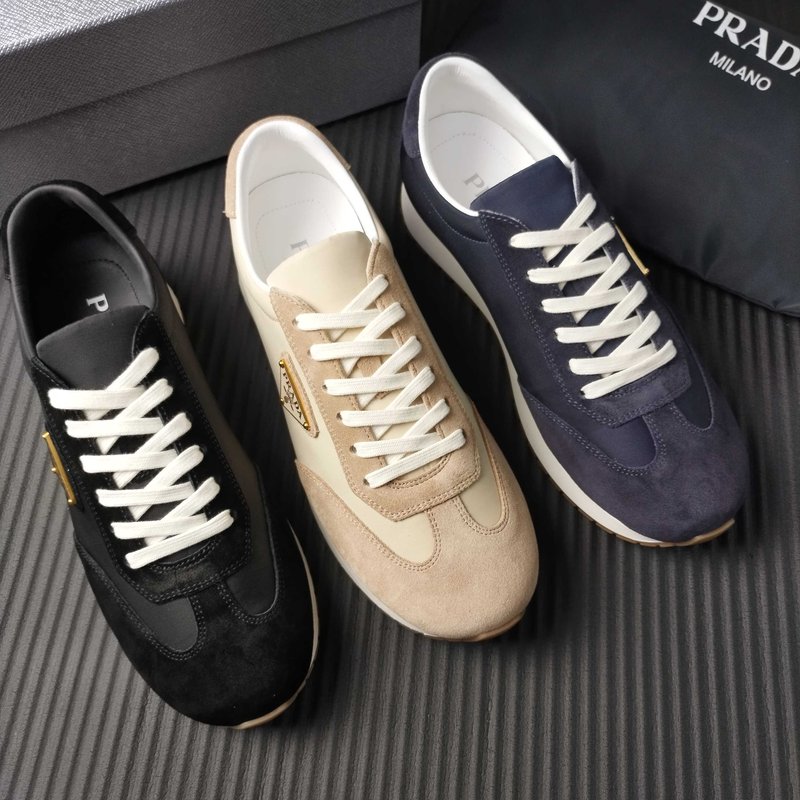 PRADA 블랙 패브릭 캐주얼슈즈 001-227373