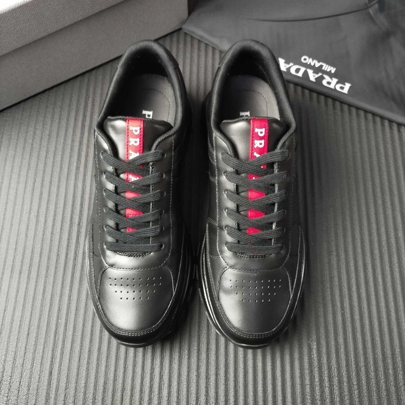 PRADA 블랙 가죽 신발 001-227386
