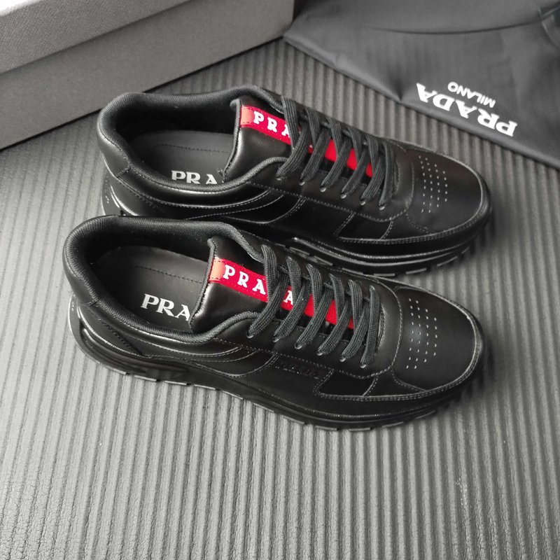 PRADA 블랙 가죽 신발 001-227386