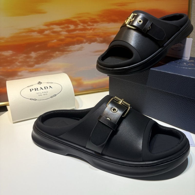 PRADA 신규 블랙 폼 라인지대 운동화 001-227506