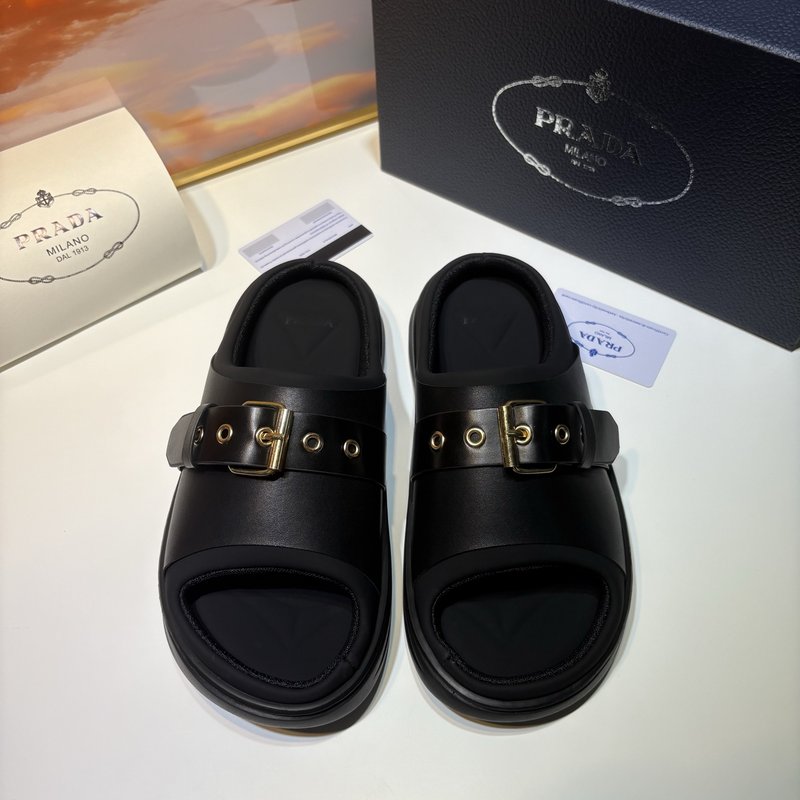 PRADA 신규 블랙 폼 라인지대 운동화 001-227506