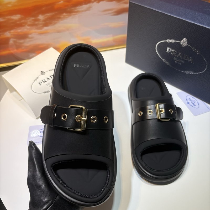 PRADA 신규 블랙 폼 라인지대 운동화 001-227506