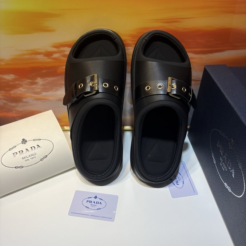 PRADA 신규 블랙 폼 라인지대 운동화 001-227506