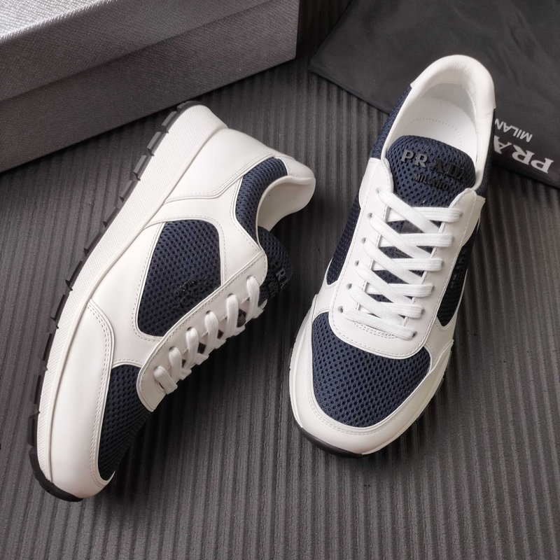 PRADA 컬러 블록 캐주얼 스니커즈 001-227537