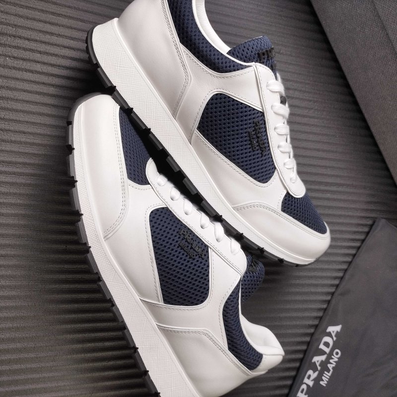 PRADA 컬러 블록 캐주얼 스니커즈 001-227537