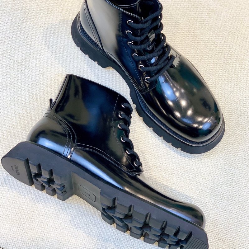 PRADA 오리지널 클래식 라운드 토 남성부츠 001-227554