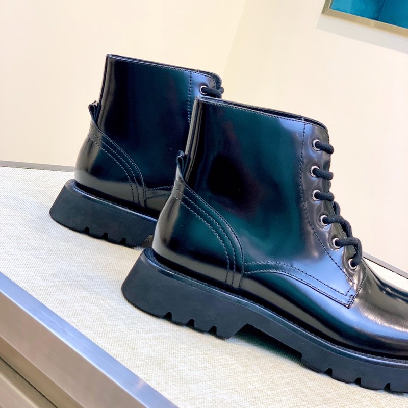 PRADA 오리지널 클래식 라운드 토 남성부츠 001-227554