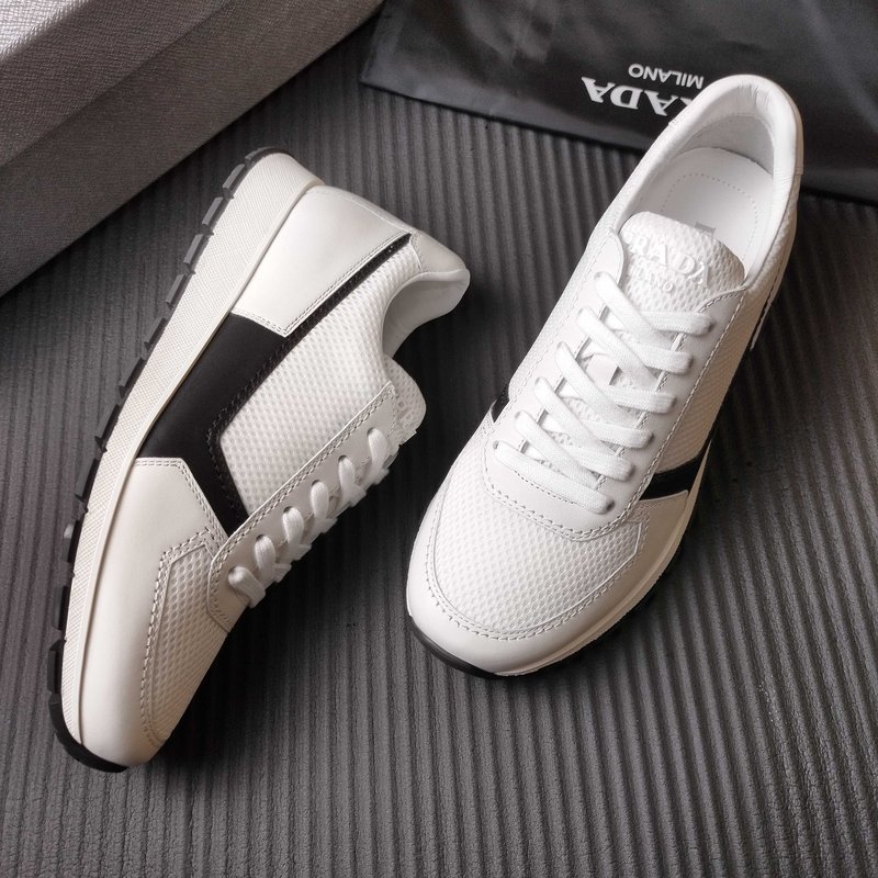 PRADA 프라다 화이트 메쉬 운동화 001-227562