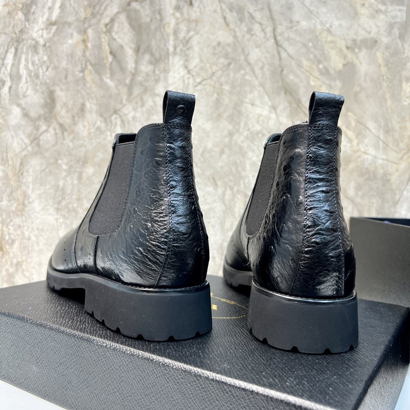 PRADA 남성용 첼시 부츠 소 가죽 보온 001-227582