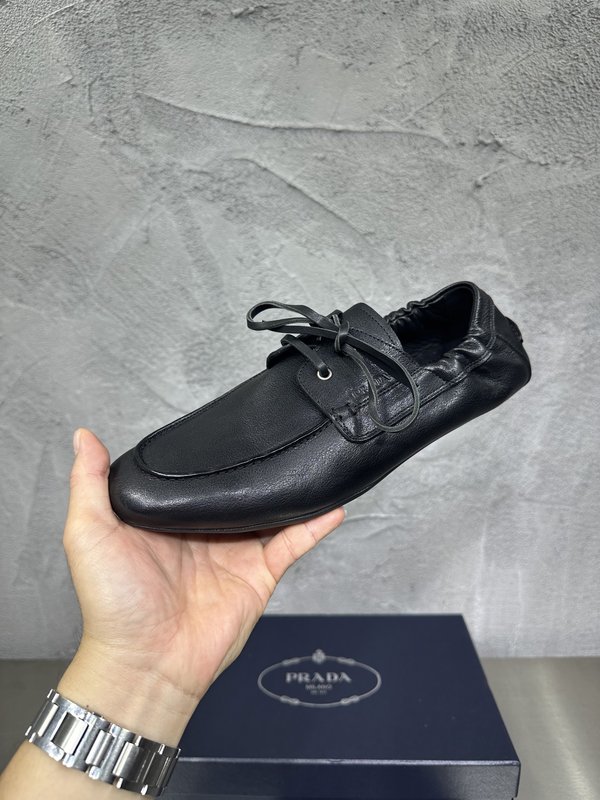 PRADA 레트로 남성 레이어드 캐주얼 가죽슈즈 001-227717