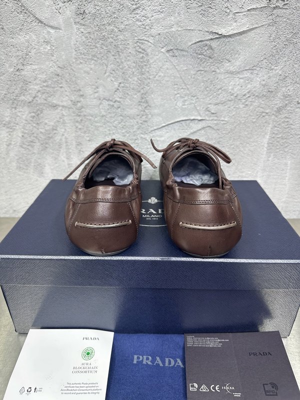PRADA 빈티지 남성 가죽 스플라이스 슈즈 001-227718