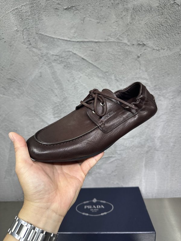 PRADA 빈티지 남성 가죽 스플라이스 슈즈 001-227718