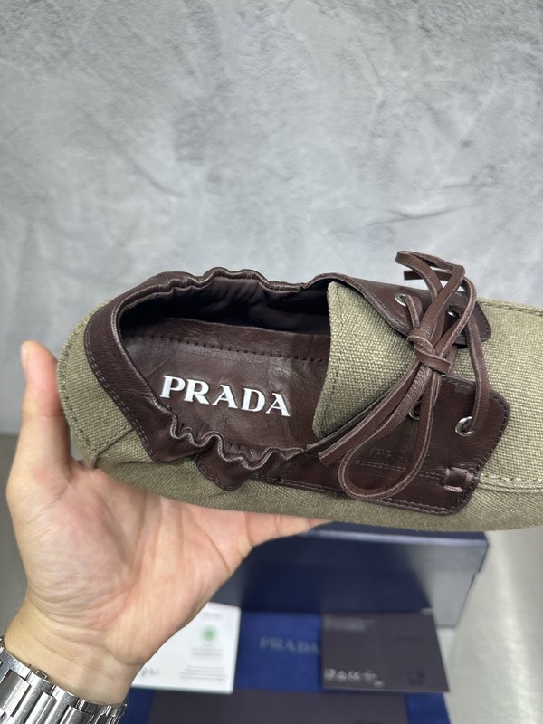 PRADA 남성 셔플 스파이싱 워시드 패브릭 캐주얼슈즈 001-227726